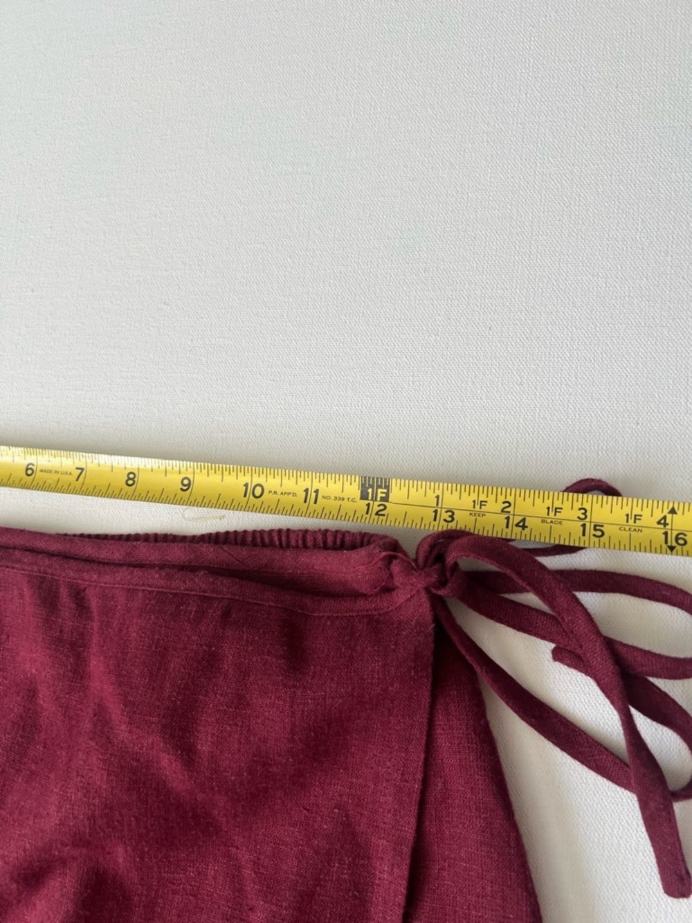 MIXIT Linen Blend Women’s Burgundy A-Line Midi Skirt - L - Picture 9 of 9
